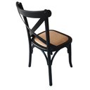 Ver imagem 5 de Cadeira Madeira Sala Jantar Cozinha Gourmet Ratan Luxo Preta