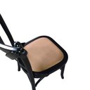 Ver imagem 3 de Cadeira Madeira Sala Jantar Cozinha Gourmet Ratan Luxo Preta