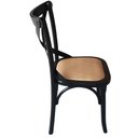 Ver imagem 4 de Cadeira Madeira Sala Jantar Cozinha Gourmet Ratan Luxo Preta
