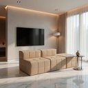 Ver imagem 2 de Sofá Modular Bello 3 Lugares Reclinável 85cm Bege Linho