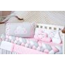 Kit Berço Nuvem Rosa 12 Peças - Retirada Enchimentos - 5
