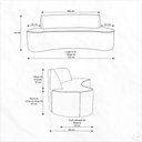 Ver imagem 5 de Sofá 3 Lugares 210cm Mônaco Bouclé Off White - Nexta Casa