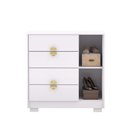 Ver imagem 6 de Cômoda Sapateira 4 Gavetas e 1 Porta Branco/camarim – Ilha Bela Vila Rica