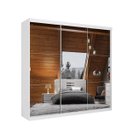 Ver imagem 4 de Guarda-Roupa Casal Espelhado 3 Portas e 4 Gavetas Londres Glass Espresso Móveis