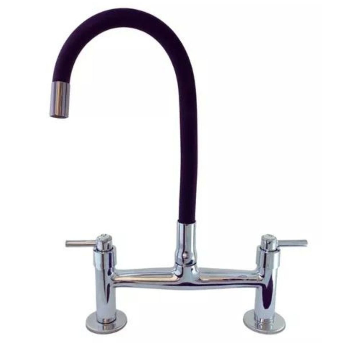 4256 C81 Torneira Misturador Gourmet Bica Móvel Tubo Flexível Preto Arejador Acoplado para Bancada P