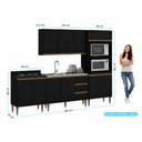 Ver imagem 3 de Armário de Cozinha Modulada Milão com Balcão Cooktop Preto