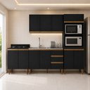Ver imagem 2 de Armário de Cozinha Modulada Milão com Balcão Cooktop Preto