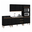 Ver imagem 1 de Armário de Cozinha Modulada Milão com Balcão Cooktop Preto
