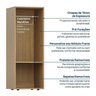Guarda Roupa 6 Módulos 6 Portas 6 Gavetas Frame CabeCasa MadeiraOriginals - 5
