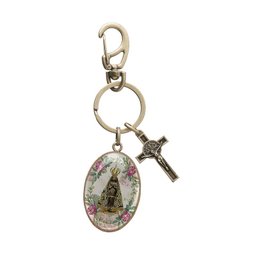 Chaveiro Medalha Nossa Senhora Aparecida com Mosquetão Fornecedor 1 F1-ct14-150-10 - 2
