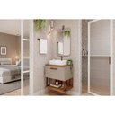 Ver imagem 1 de Conjunto Banheiro c/Espelho Duna/Monet 60cm Cappuccino MGM