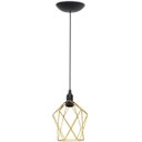 Ver imagem 1 de Pendente Aramado Cálice P Luminária Lustre Teto Retrô Vintage Industrial Balcão Dourado