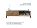 Ver imagem 3 de Rack Ouro Preto Valdemoveis Off White Cinamomo
