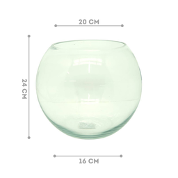 Vaso de Vidro Aquário 20x24x16cm Perfeito para Decoração com Flores Plantas e Arranjos Modernos - 3