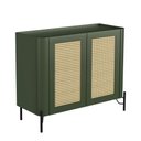 Ver imagem 1 de Buffet Aparador 98,5cm Porta Sextavada 100% Mdf Pés Metal Cor:musgo com Preto