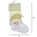 Ver imagem 2 de Meia Natalina Noel em Poliester Dourado e Branco