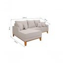 Ver imagem 2 de Sofá Living Beny com Chaise para Sala de Estar Confortável Império Cru 184