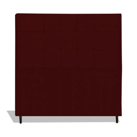Cabeceira Estofada Box Casal Encosto para Cama Maveric 144x126 Marsala