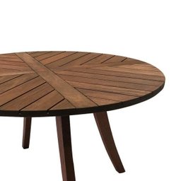 Mesa Redonda para Jardim Madeira Maciça Malta Espresso Móveis - 5