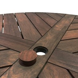 Mesa Redonda para Jardim Madeira Maciça Malta Espresso Móveis - 4