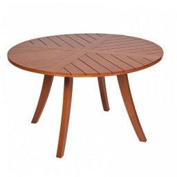 Mesa Redonda para Jardim Madeira Maciça Malta Espresso Móveis - 1
