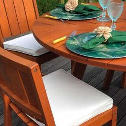 Mesa Redonda para Jardim Madeira Maciça Malta Espresso Móveis - 4