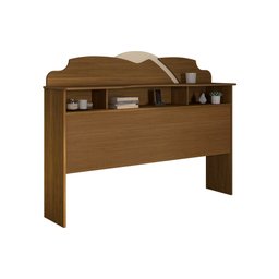 Cabeceira Casal Cama Box 1,40m Nicho Cristal - Amêndoa/off White - 2