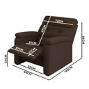 Ver imagem 3 de Poltrona do Papai Reclinável Chocolate Suede Luanda Shop Jm