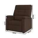 Ver imagem 4 de Poltrona do Papai Reclinável Chocolate Suede Luanda Shop Jm