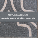 Ver imagem 4 de Tapete de Sala 100x150 Cm Antiderrapante Pratik Jacquard Dara Minerio