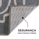 Ver imagem 6 de Tapete de Sala 100x150 Cm Antiderrapante Pratik Jacquard Dara Minerio