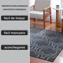 Ver imagem 3 de Tapete de Sala 100x150 Cm Antiderrapante Pratik Jacquard Dara Minerio