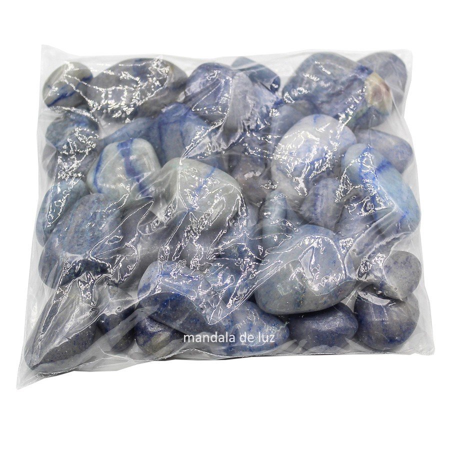 Kit de Pedra Quartzo Azul Cristal Natural M 500g Mandala de Luz Pedra Natural - 4