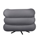 Ver imagem 5 de Kit 2 Poltrona Decorativa Micheli Giratória e Balanço Veludo Cor:cinza