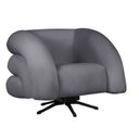Ver imagem 2 de Kit 2 Poltrona Decorativa Micheli Giratória e Balanço Veludo Cor:cinza