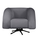 Ver imagem 4 de Kit 2 Poltrona Decorativa Micheli Giratória e Balanço Veludo Cor:cinza