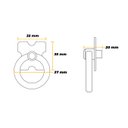 Ver imagem 4 de Puxador Colonial Argola 37 mm Preto Fosco para Portas e Gavetas 10 Peças
