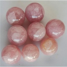 BOLA KIT COM 7 QUARTZO ROSA DE 4,1 A 4,9 CM PESO 975GR BOLAS DE 4,1 A 4,9 CM PESO 975GR - 2