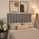Ver imagem 1 de Kit Cabeceira Modular Estofada Autocolante para Cama de Casal Painel Decorativo Premium - 90x144cm