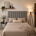 Ver imagem 2 de Kit Cabeceira Modular Estofada Autocolante para Cama de Casal Painel Decorativo Premium - 90x144cm