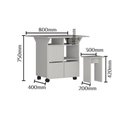 Ver imagem 7 de Mesa Tampo Dobrável com 4 Bancos Nova Mobile