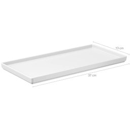 12 Travessas Retangulares Servir Petiscos 37x13cm Comida Japonesa Branco Bandeja Decorativa Uno Coza - 4
