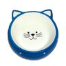 Prato Tigela Para Gatos Pet Porcelana - Azul - 1