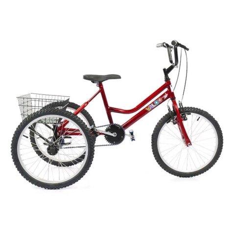 Triciclo Infantil Aro 20 - Super Luxo - Vermelho