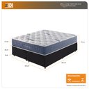 Ver imagem 4 de Cama Box com Baú King Preta + Colchão Molas Ensacadas Visco Gel California 193x203x73cm