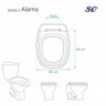 Assento Sanitário Em Mdf Alamo Branco Para Bacia Santa Clara - 5