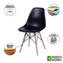 Ver imagem 5 de Mesa Industrial Base de Ferro Preto Tampo 137x90 Branco 4 Cadeiras Eames Madeira Assento Preto