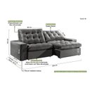 Ver imagem 4 de Sofá Retrátil e Reclinável 4 Lugares 234cm x 105cm Kingston Estofados Buriti