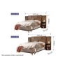 Cabeceira Cama Box Madeirado Cor Cinamomo/off White Casal/queen Firenze C/ 6 Prateleiras Cinamomo/ - 3