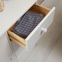 Ver imagem 7 de Cômoda Madeira Maciça 1 Porta 4 Gavetas Rondo Branco